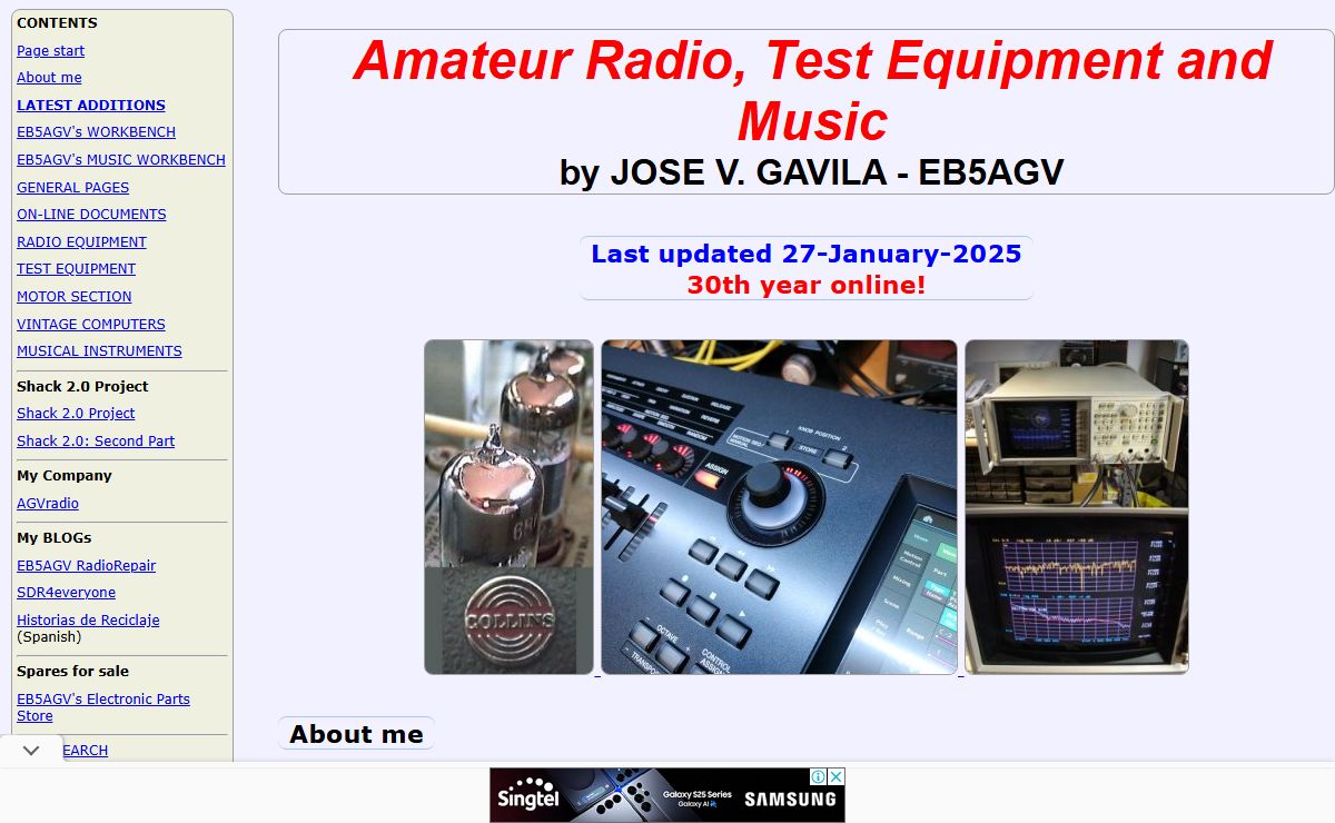 EB5AGV Amateur Radio, Test Equipment and Music
