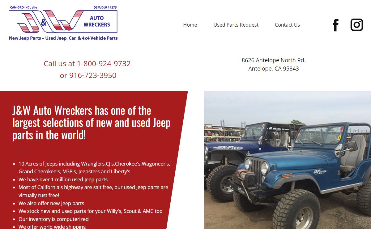 J&W Jeep - J&W Auto Wreckers - Home