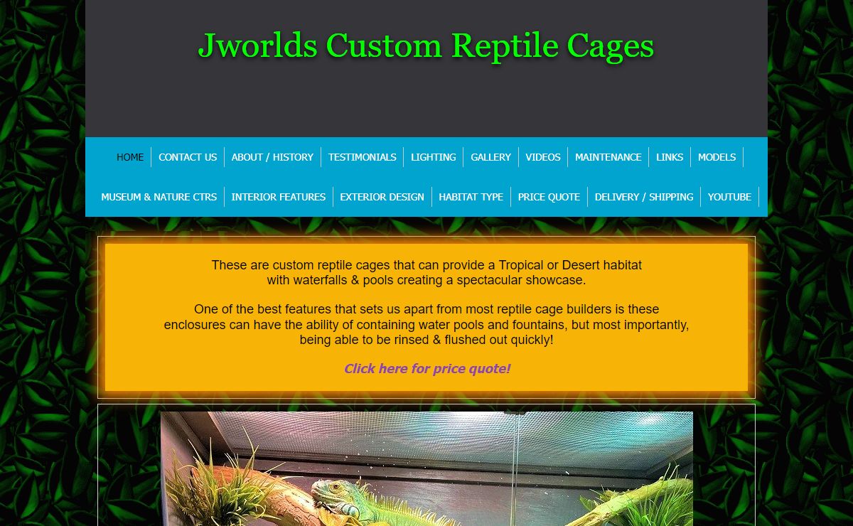 Custom Reptile Cages | Jworlds - www.jworlds.net