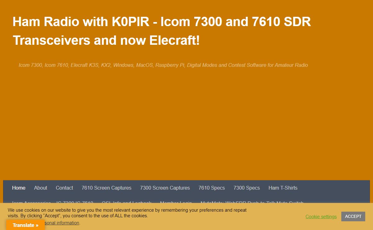Ham Radio with K0PIR - Icom 7300 and 7610 SDR Transceivers and now Elecraft! - Icom 7300, Icom 7610, Elecraft K3S, KX2, Windows, MacOS, Raspberry Pi, Digital Modes and Contest Software for Amateur Radio