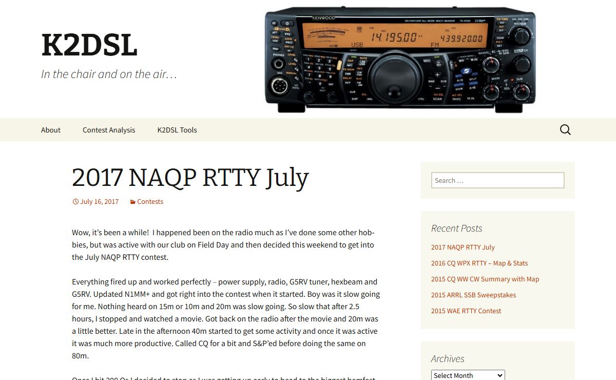 K2DSL | In the chair and on the air…