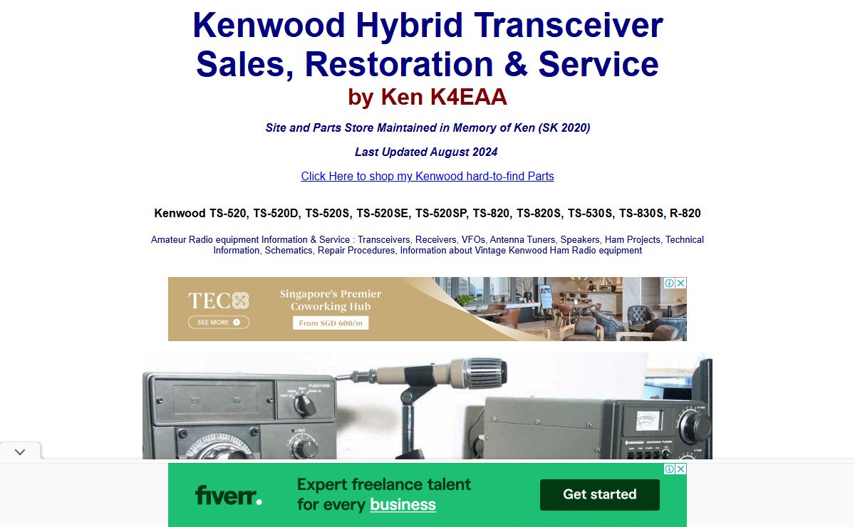 Kenwood Amateur Radio Hybrid Pages