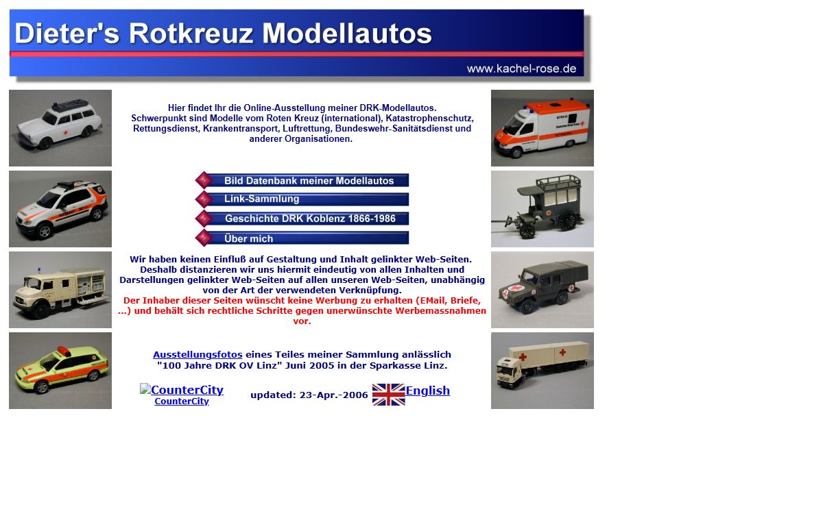 Dieter's Rotkreuz Modellautos (DRK, ÖRK, Bundeswehr, Hilfszug, Katastrophenschutz, ...)