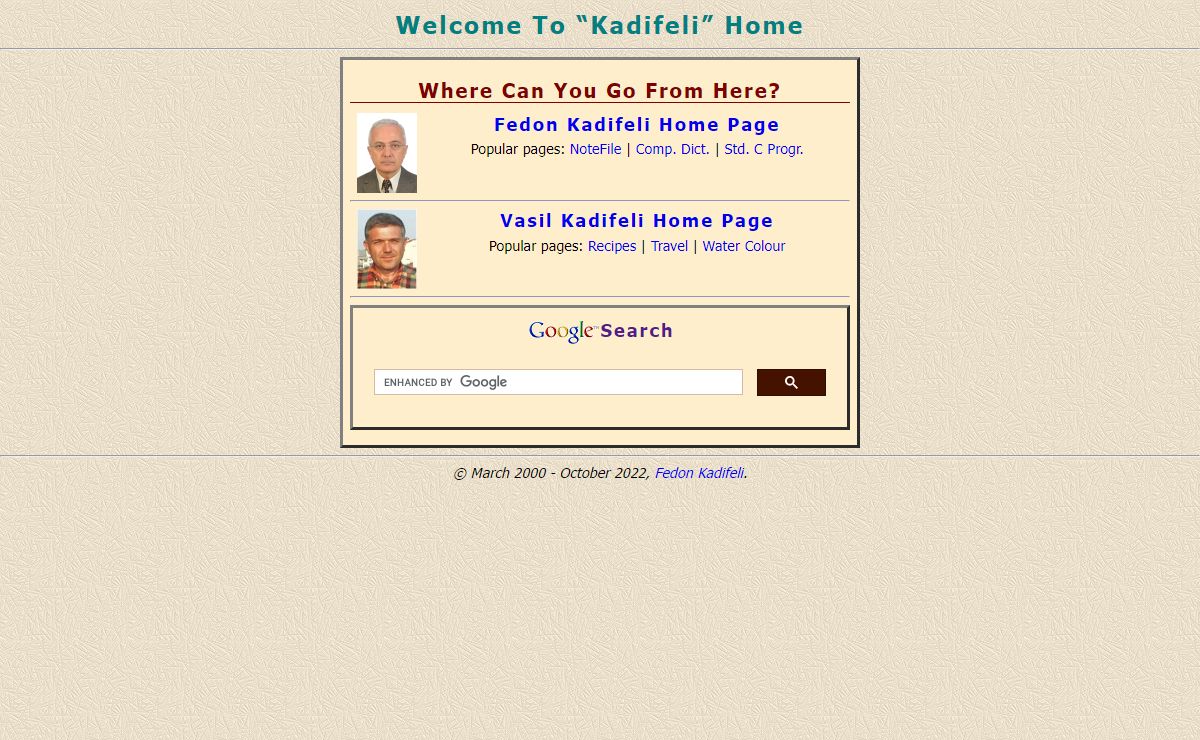 Kadifeli Home Page