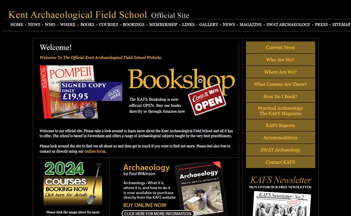 Welcome to KAFS, the Kent Archaeological Field School in Faversham, Kent - Join us for Training, Courses, Field Trips and more...
