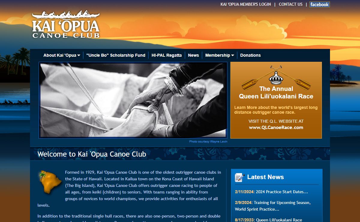 Kai Opua Canoe Club - Kailua Kona, Hawaii Paddling Club on the Big Island