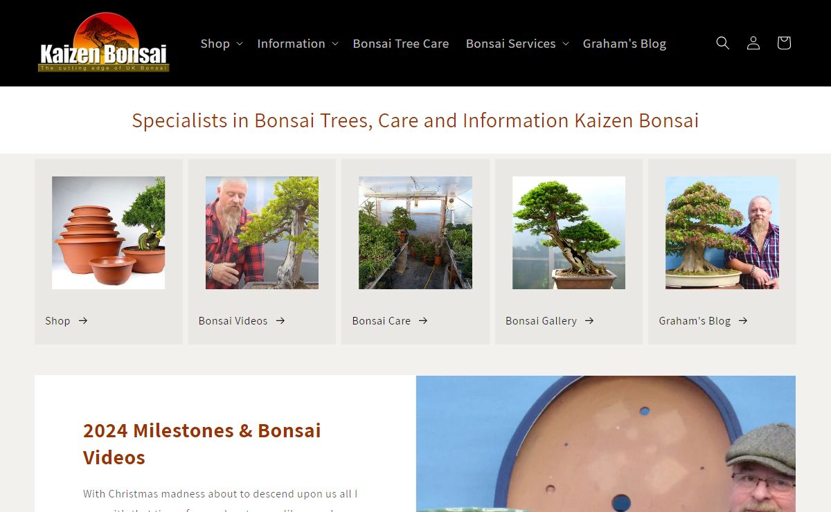 Bonsai Shop - Trees, pots, soil, tools for sale - Kaizen Bonsai