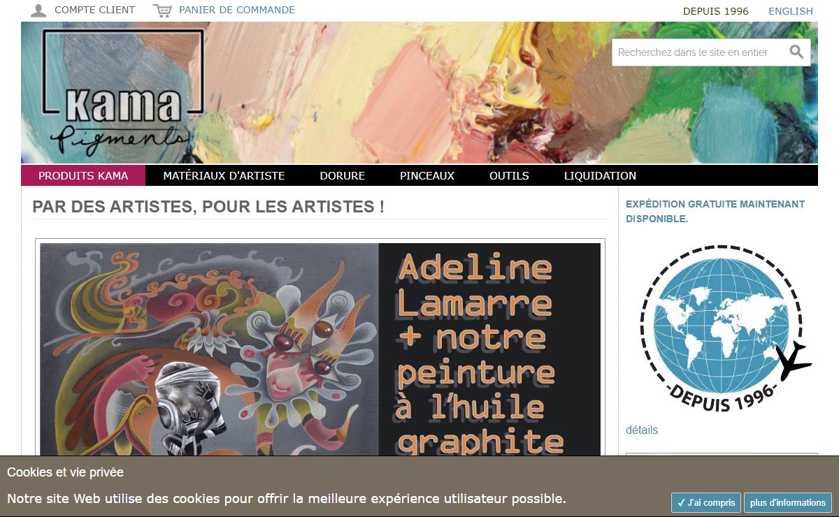 page d'accueil