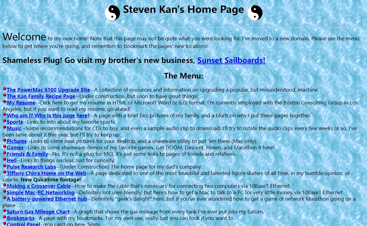 Steven Kan's Homepage