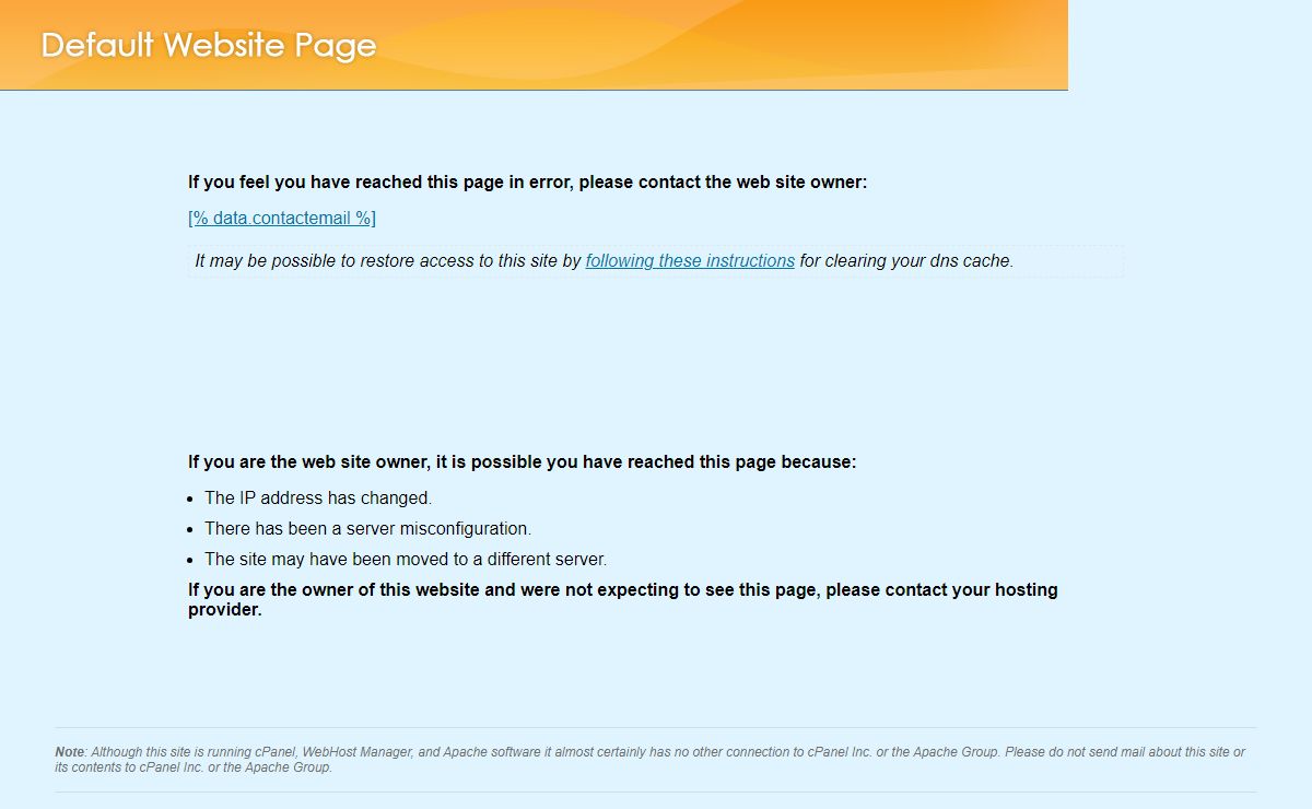 Default Web Site Page