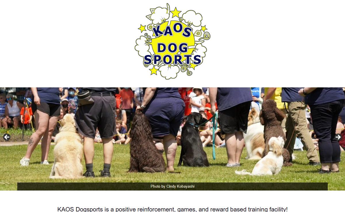 KAOS Dogsports – A positive reinforcement reward-based dog training facility.