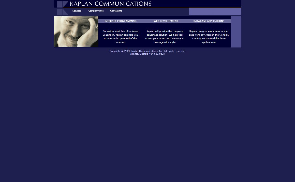 Kaplan Communications || Internet Programming || Web Development || Database Applications