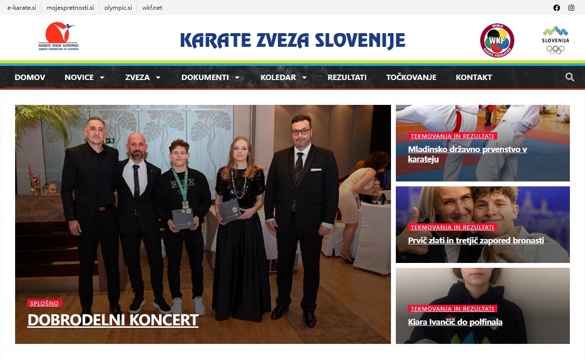 Karate zveza Slovenije – Novice, rezultati, aktualno