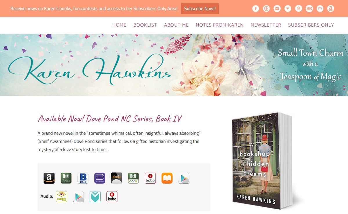 Karen Hawkins, Author