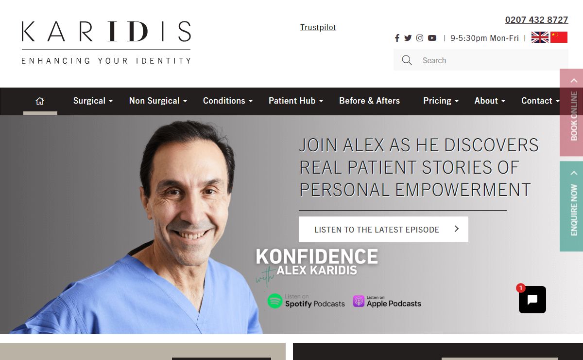 Plastic Surgery London, UK | Surgeon Alex Karidis | Best Care