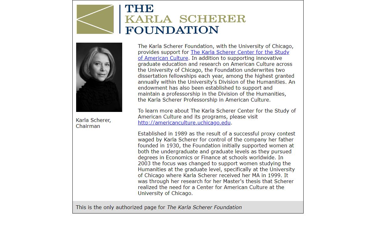 The Karla Scherer Foundation