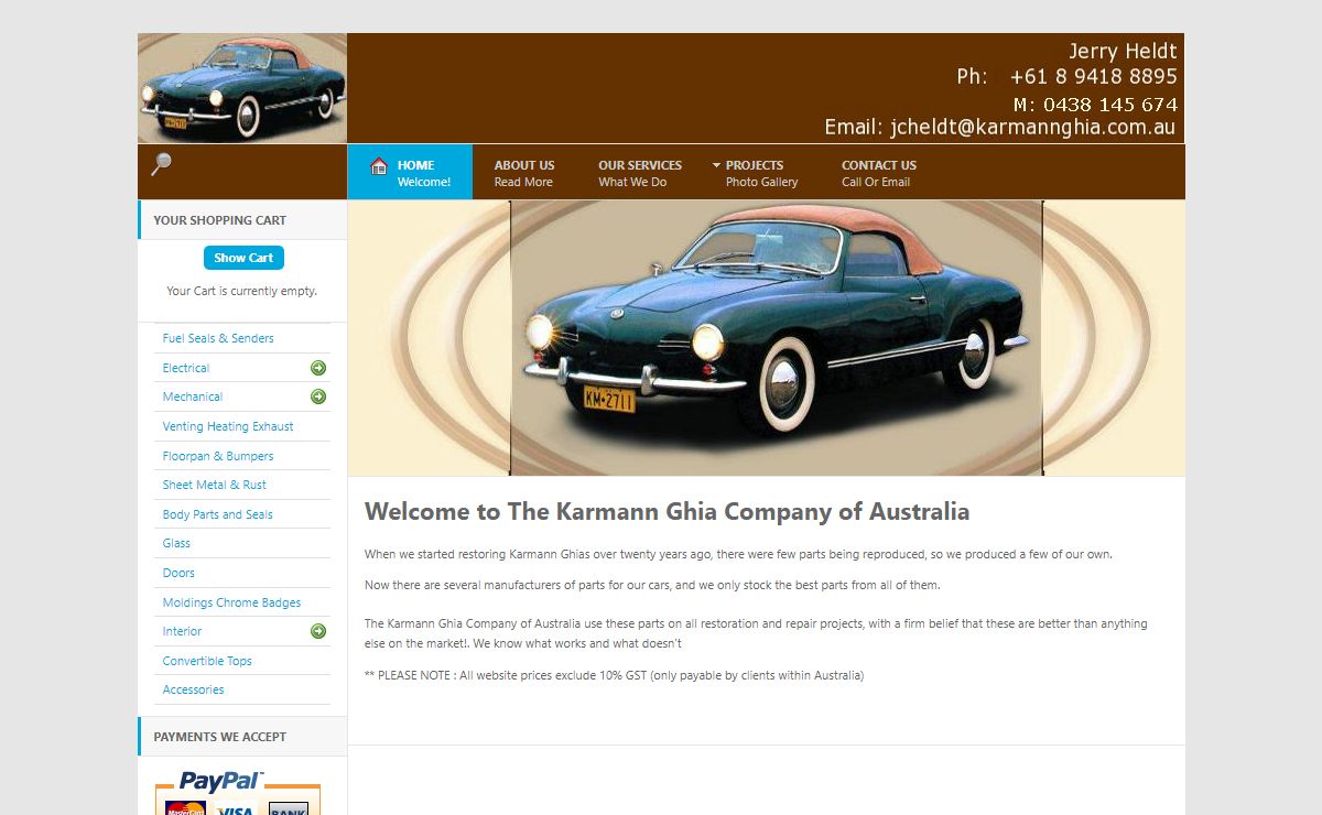 Welcome to The Karmann Ghia Company of Australia