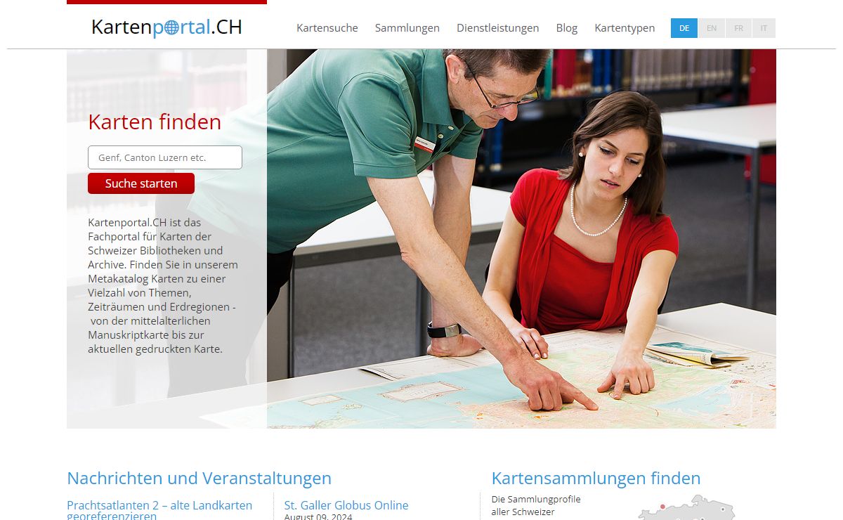Kartenportal | Das Fachportal für Karten der Bibliotheken und Archive in der Schweiz |