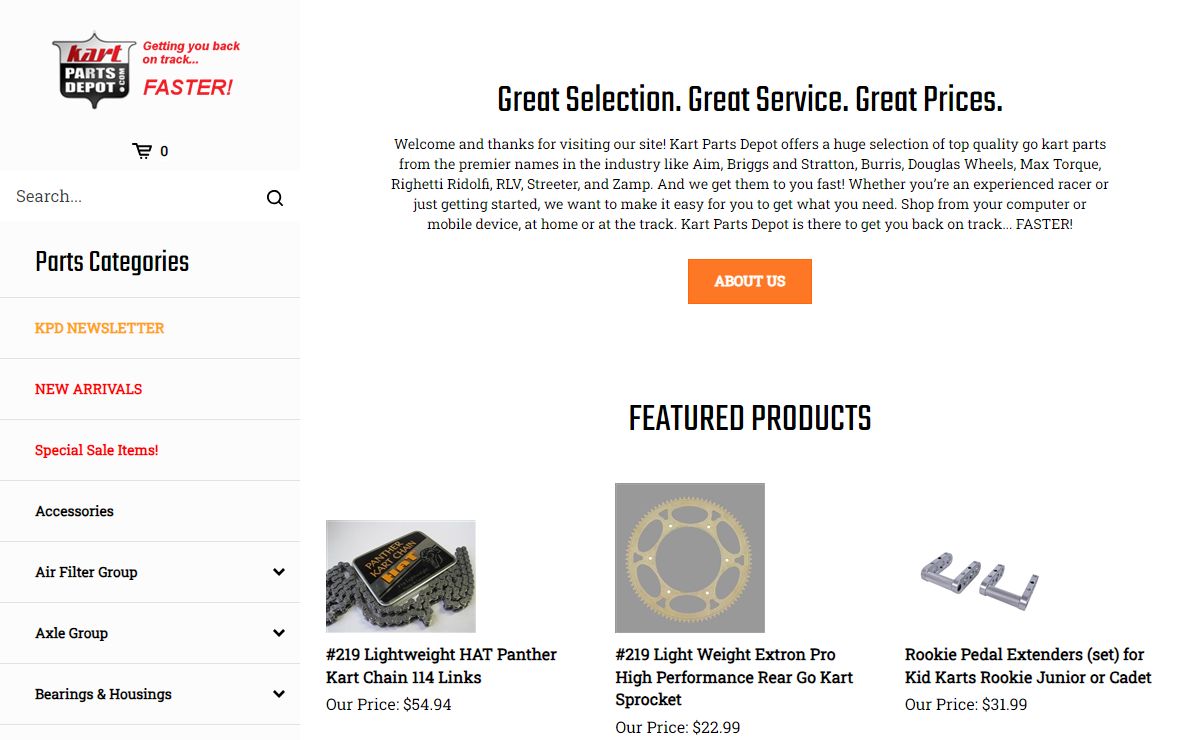 Go Kart Parts at Kart Parts Depot - Your On Line Kart Parts Store www.KartPartsDepot.com