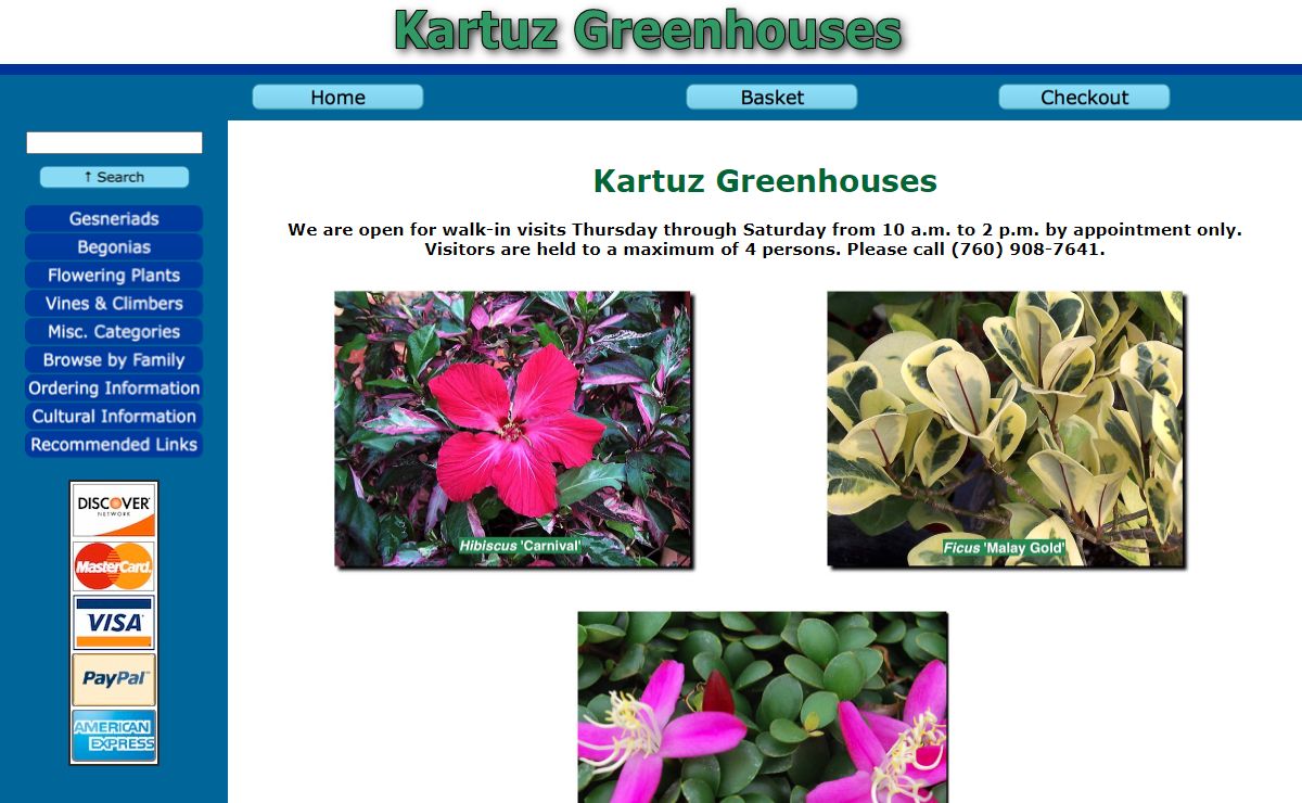 Kartuz Greenhouses: Rare and Exotic Plants