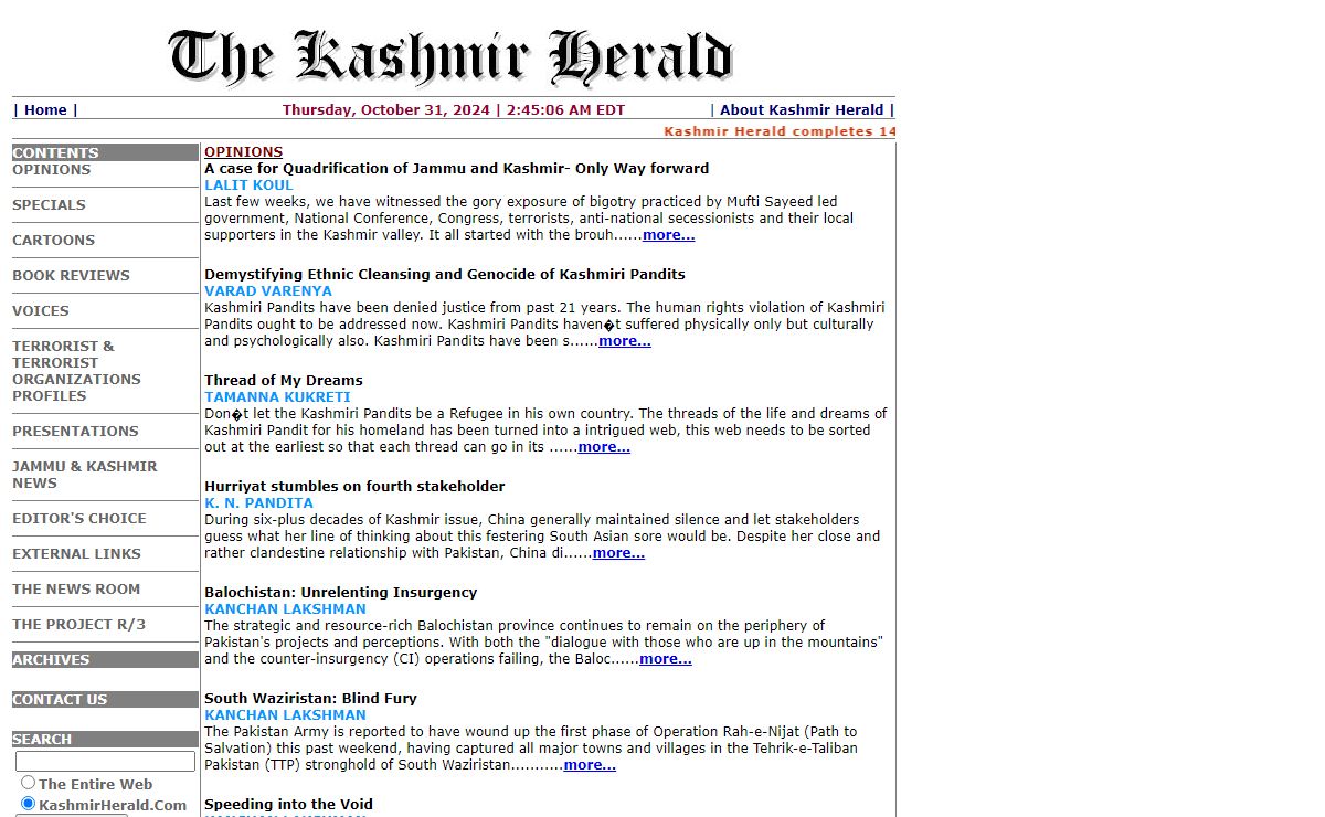 Kashmir Herald - News & Analysis from South-East Asia