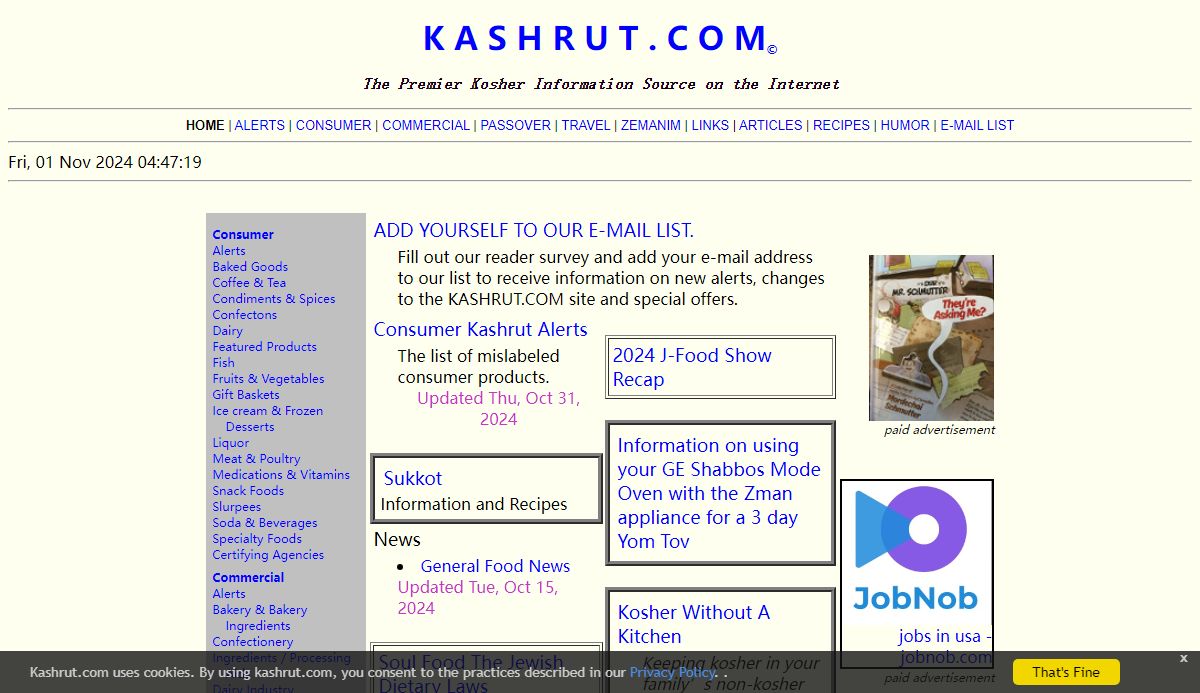 Kashrut.Com - The Premier Kosher Information Source on the Internet