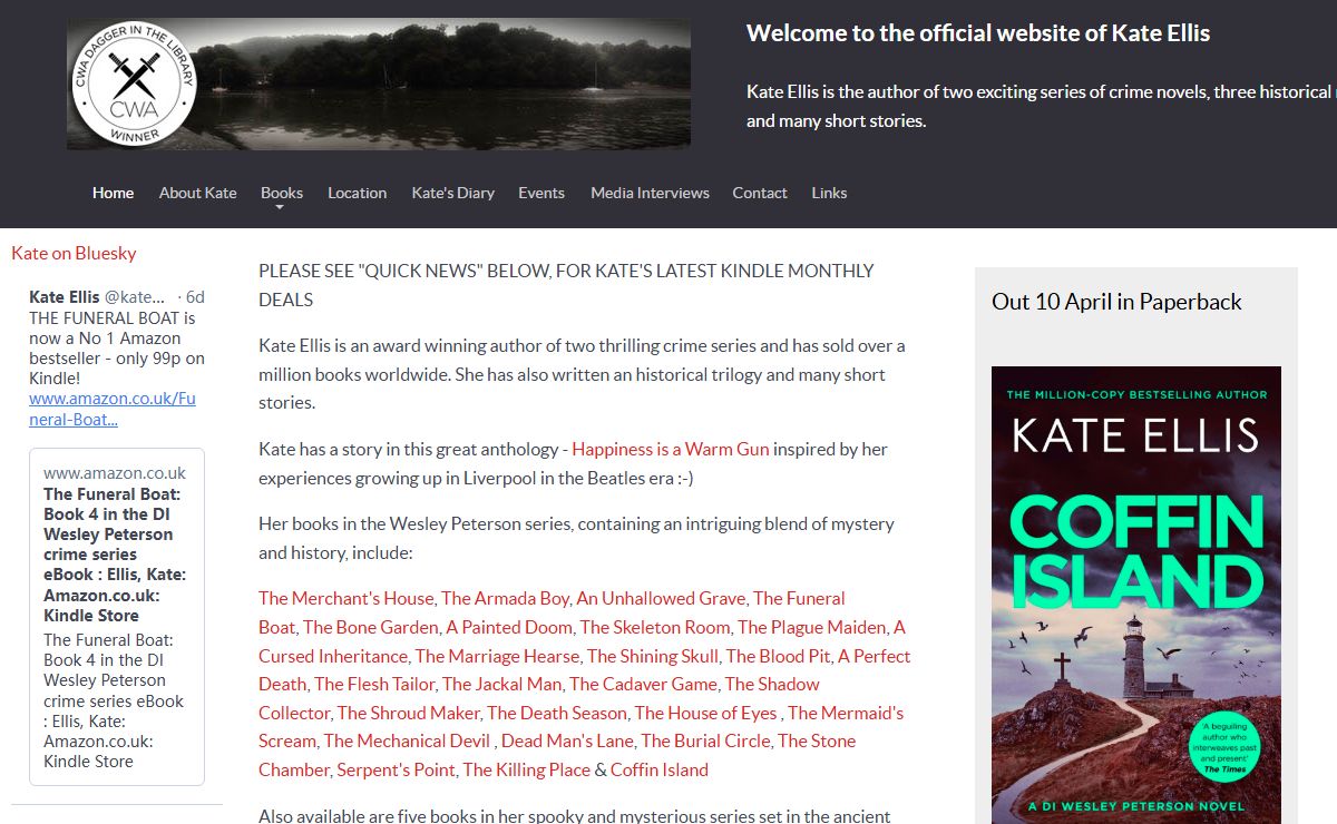 Welcome - Kate Ellis | Crime Author