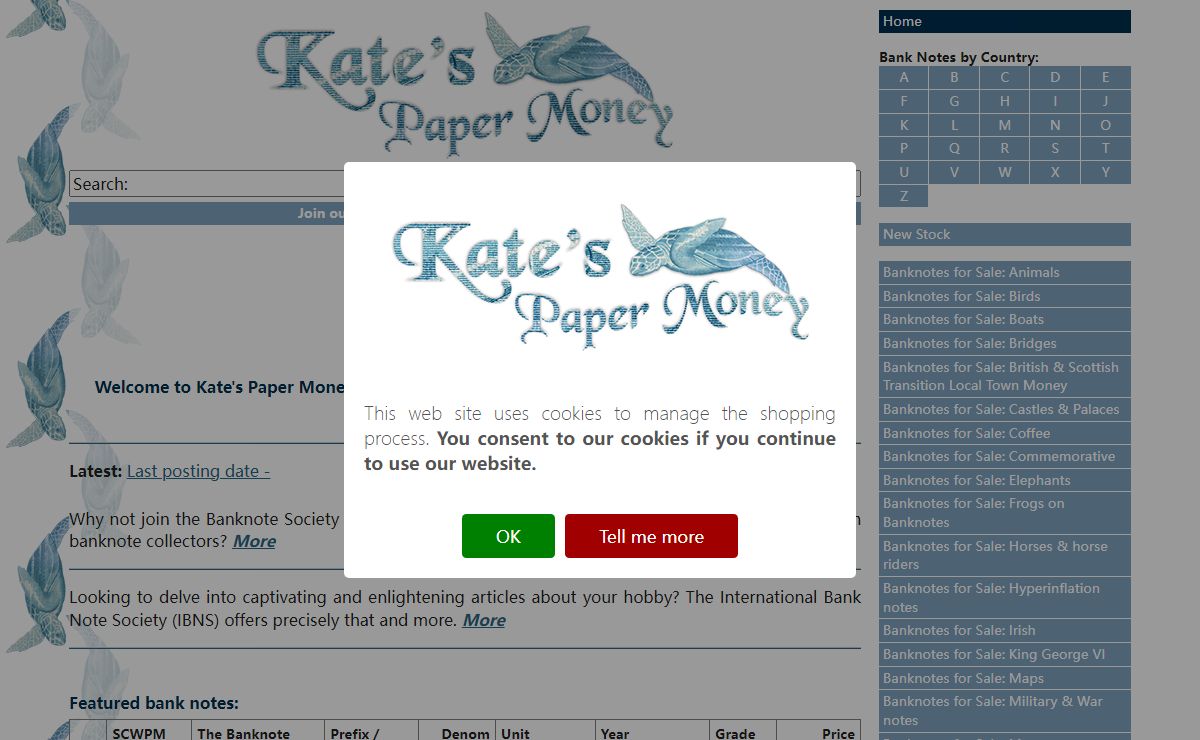 Kate's Paper Money - World Banknotes, Past and Present