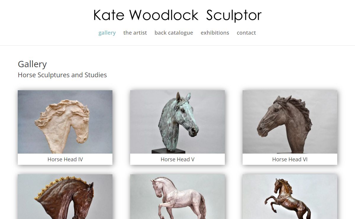 Horse Sculptures & Horse Head Studies in Bronze & Jesmonite