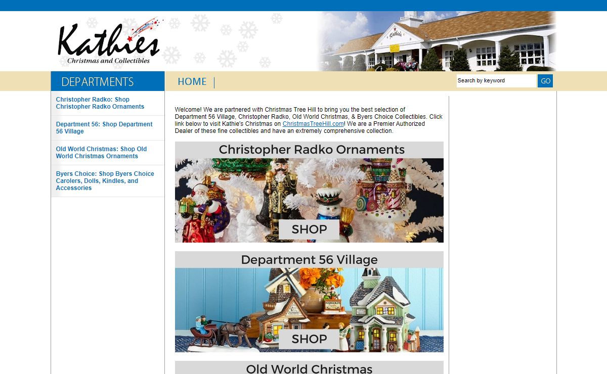 Christopher Radko, Christopher Radko Ornaments, Department 56, Old World Christmas, Byers Choice