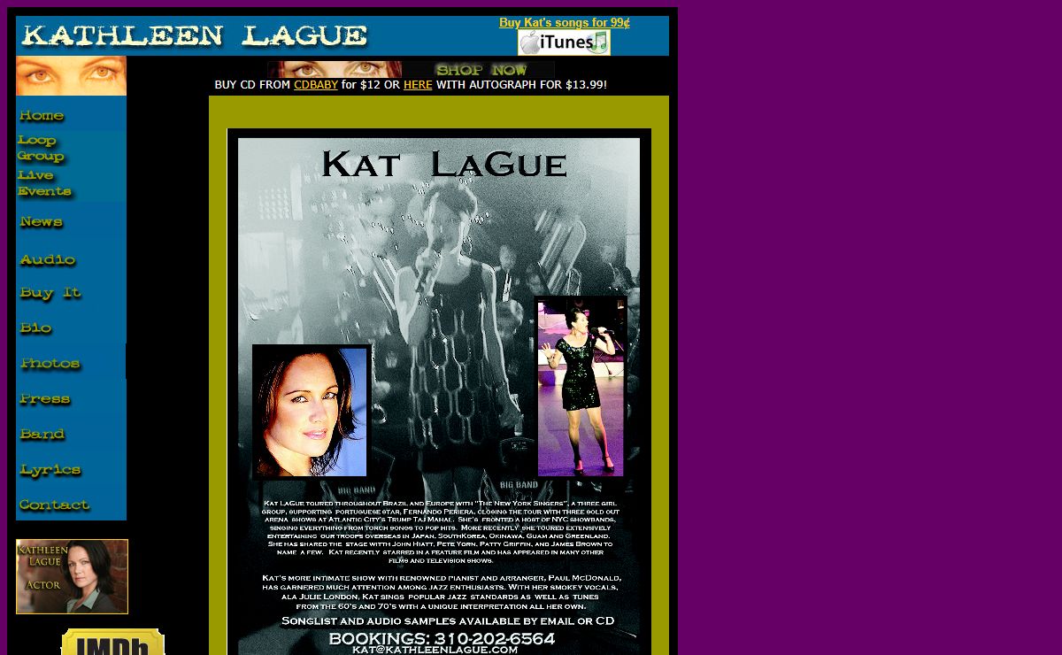 Kathleen LaGue Official Website Home Page - Woman in Music