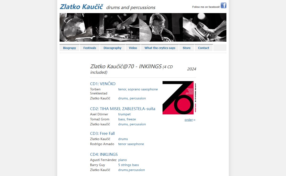 ZLATKO KAUČIČ - Drums & Percussions