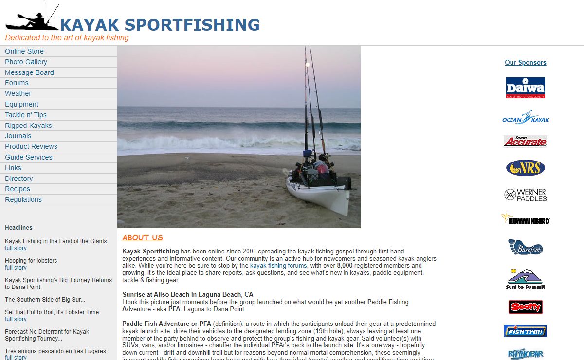 Kayak Sportfishing Kayak Fishing Resource