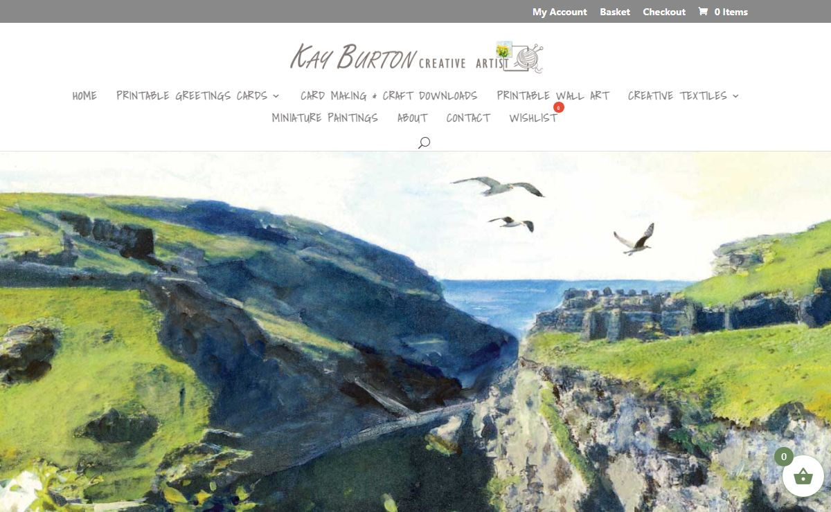 Kay Burton Creative Artist Instant download cards & prints,Textiles
