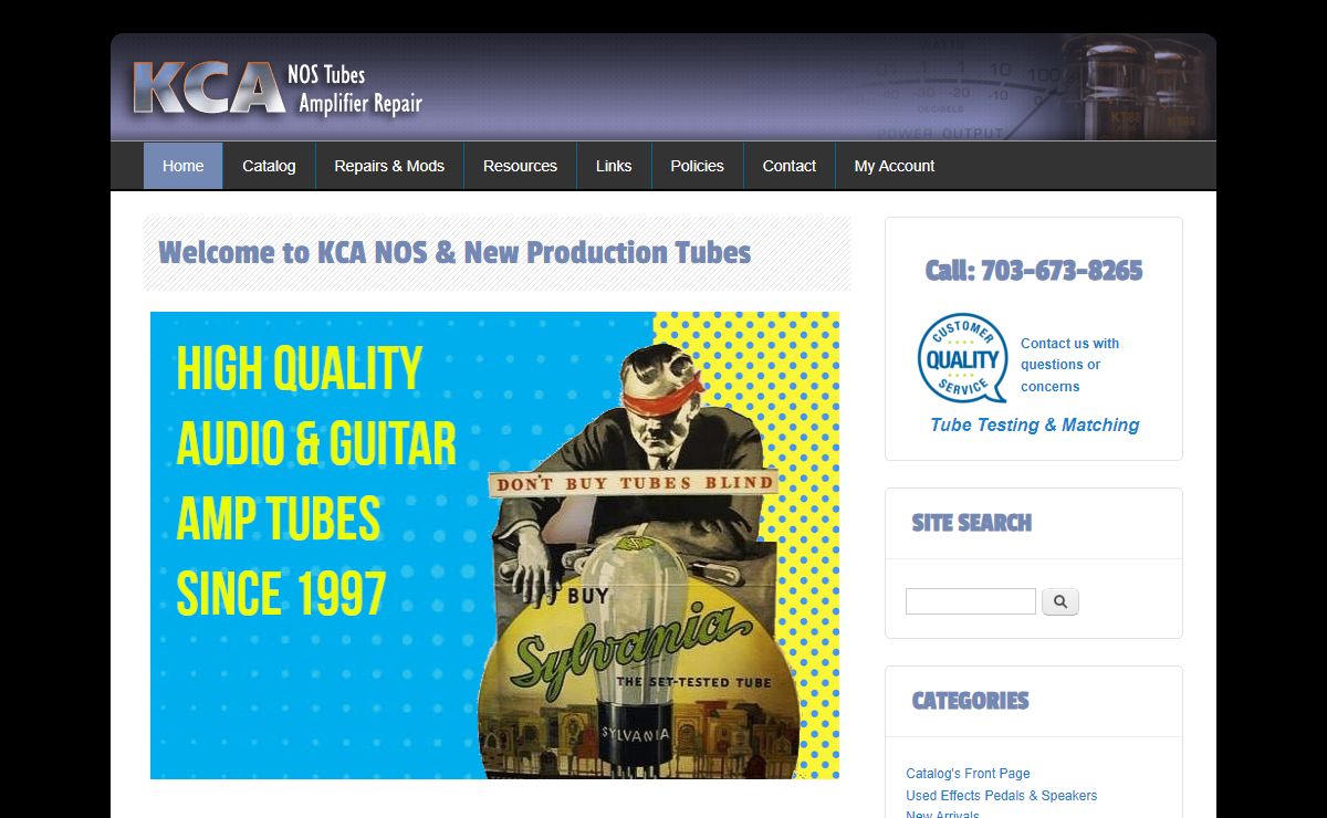 KCA NOS Tubes. Audio tubes for guitar amplifiers and audiophile equipment. Guitar amplifier parts, guitar amplifier tubes and guitar amp tubes. 12AX7, 6L6GC, 12ay7, el34, el84, Fender amplifier,5AR4, 5U4GB, cv4004, 6SN7, 8417, 7027, gz34, Mullard, EF86, 6ca7, 6bq5, 7025, 12at7