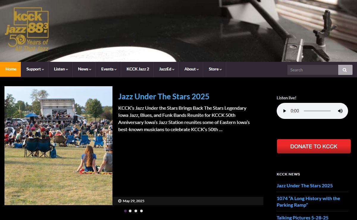 Jazz 88.3 KCCK – Iowa's jazz station.