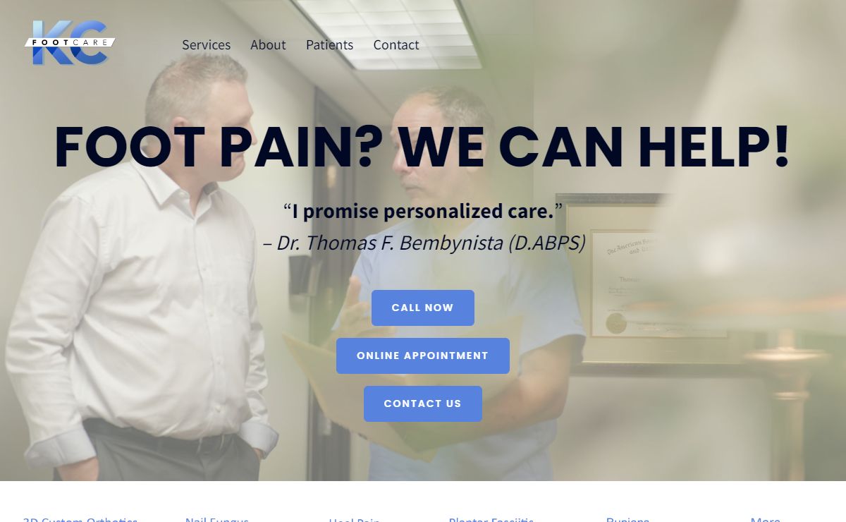 KC Foot Care Thomas Bembynista DPM
