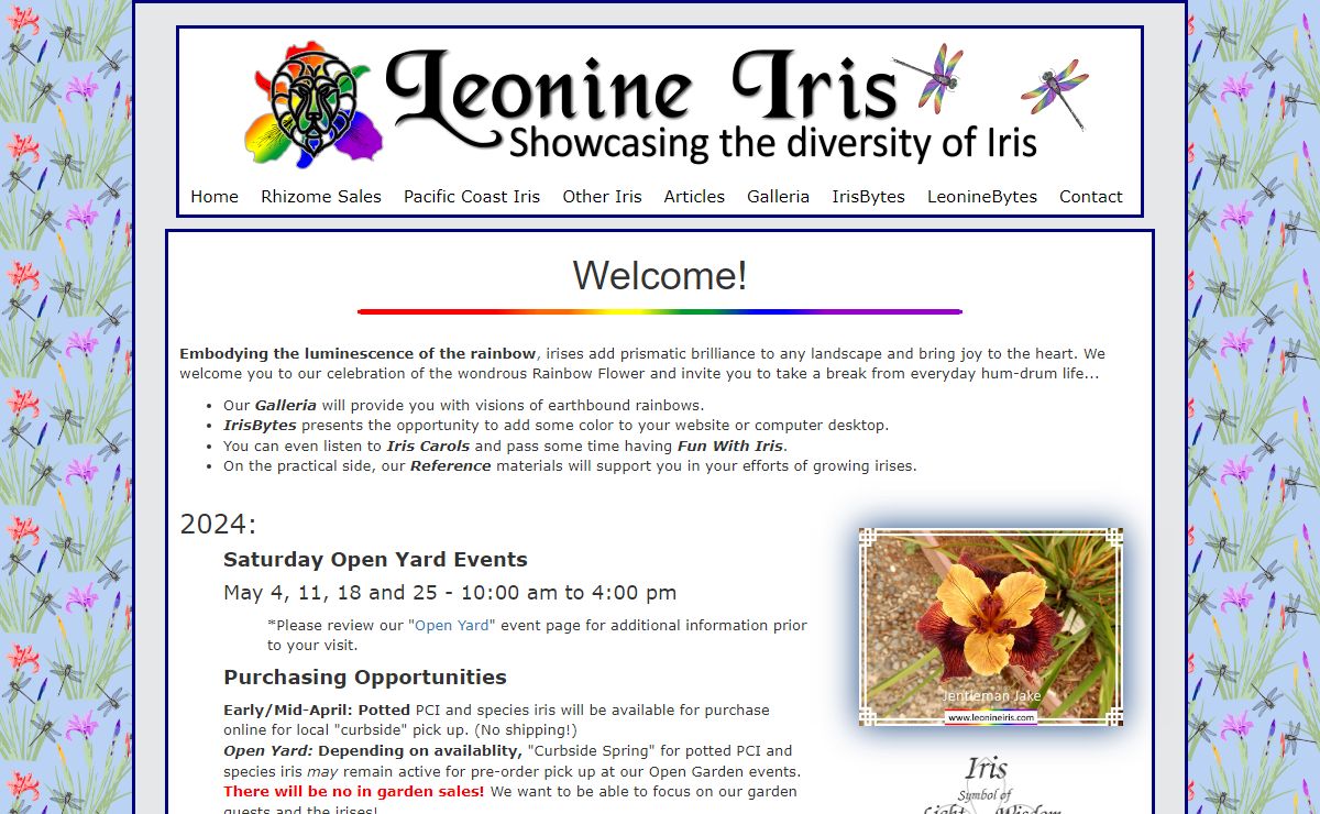 Leonine Iris - Home