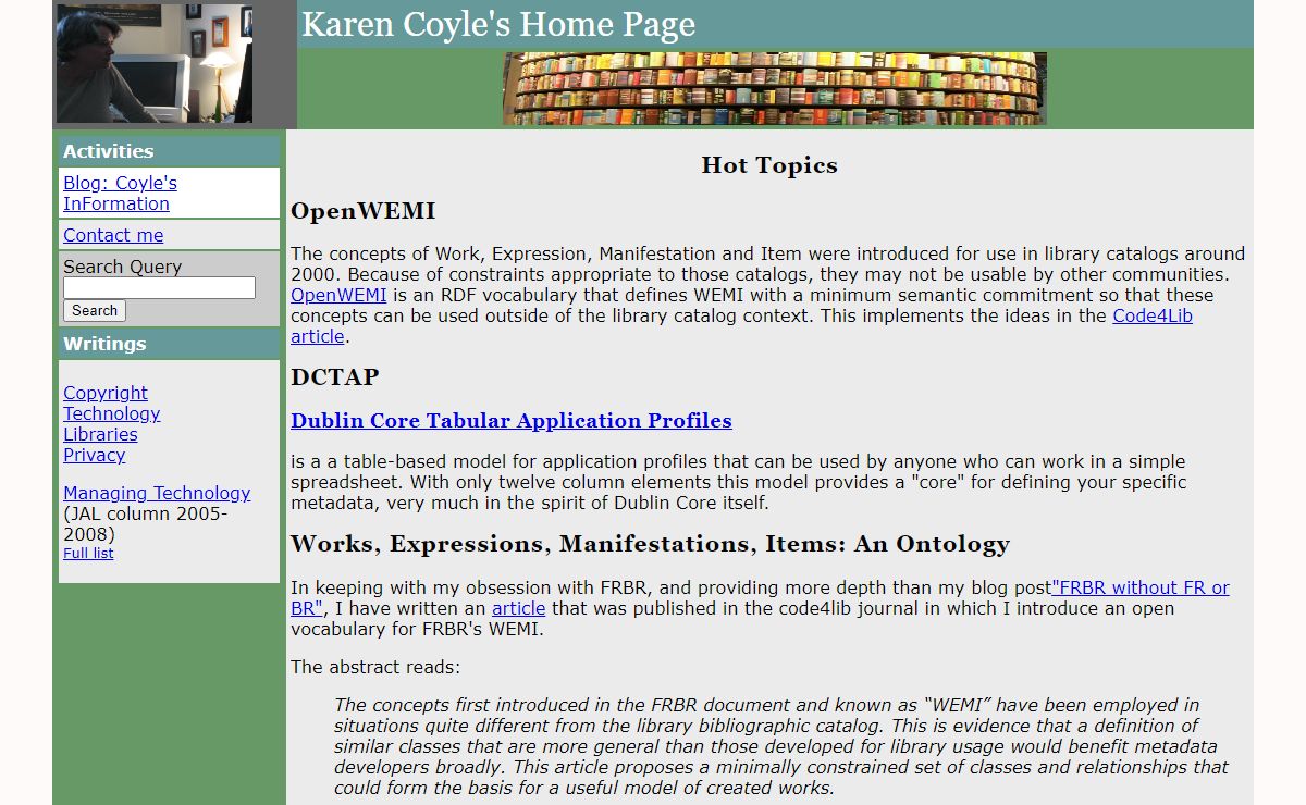 Karen Coyle's home page