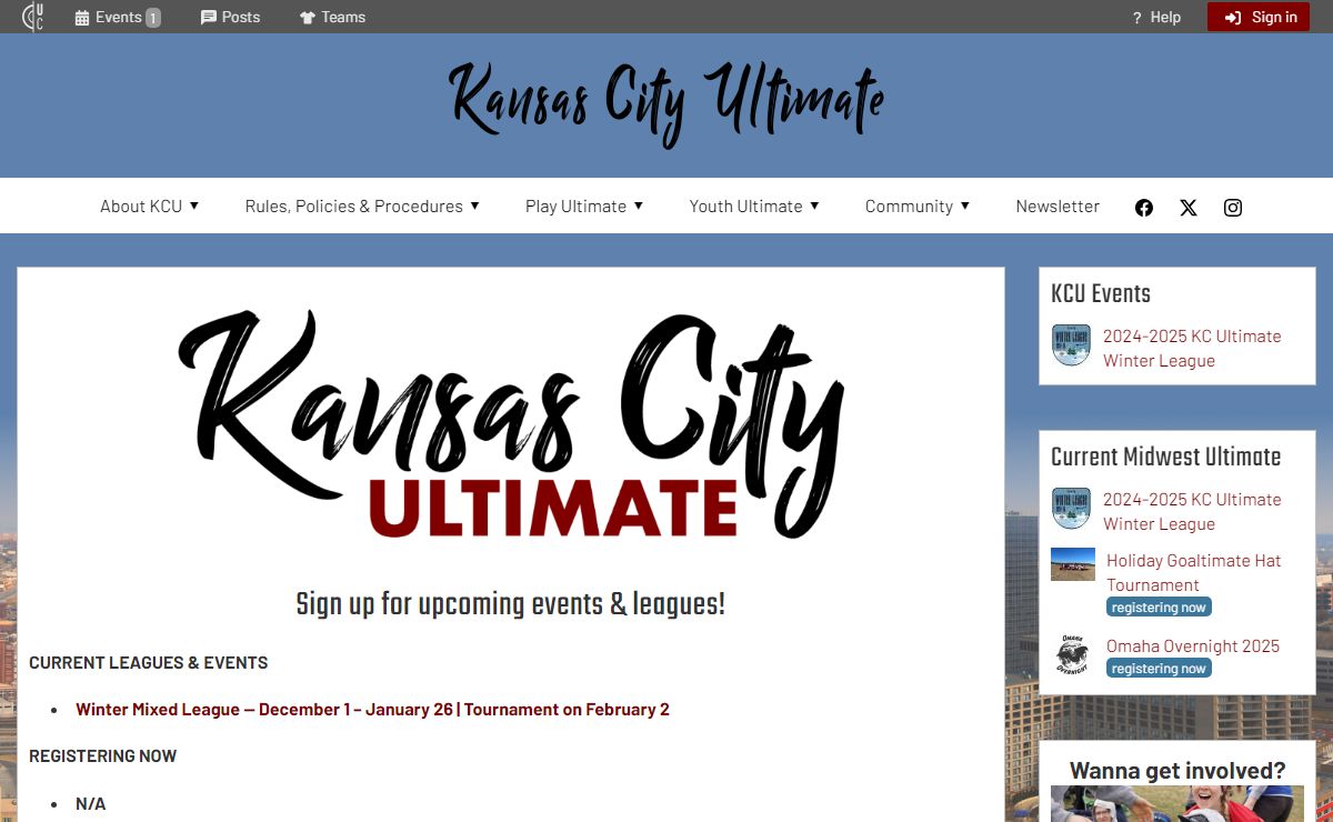 Kansas City Ultimate Frisbee | Kansas City Ultimate