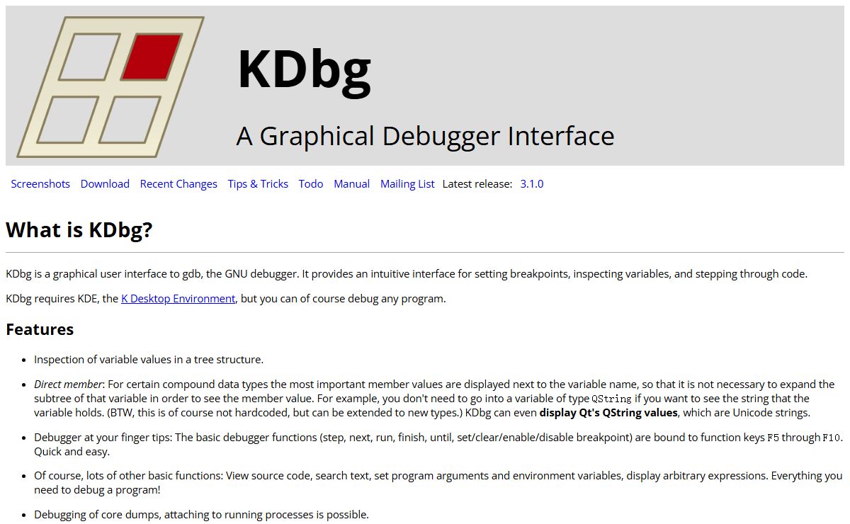 KDbg - A Graphical Debugger Interface