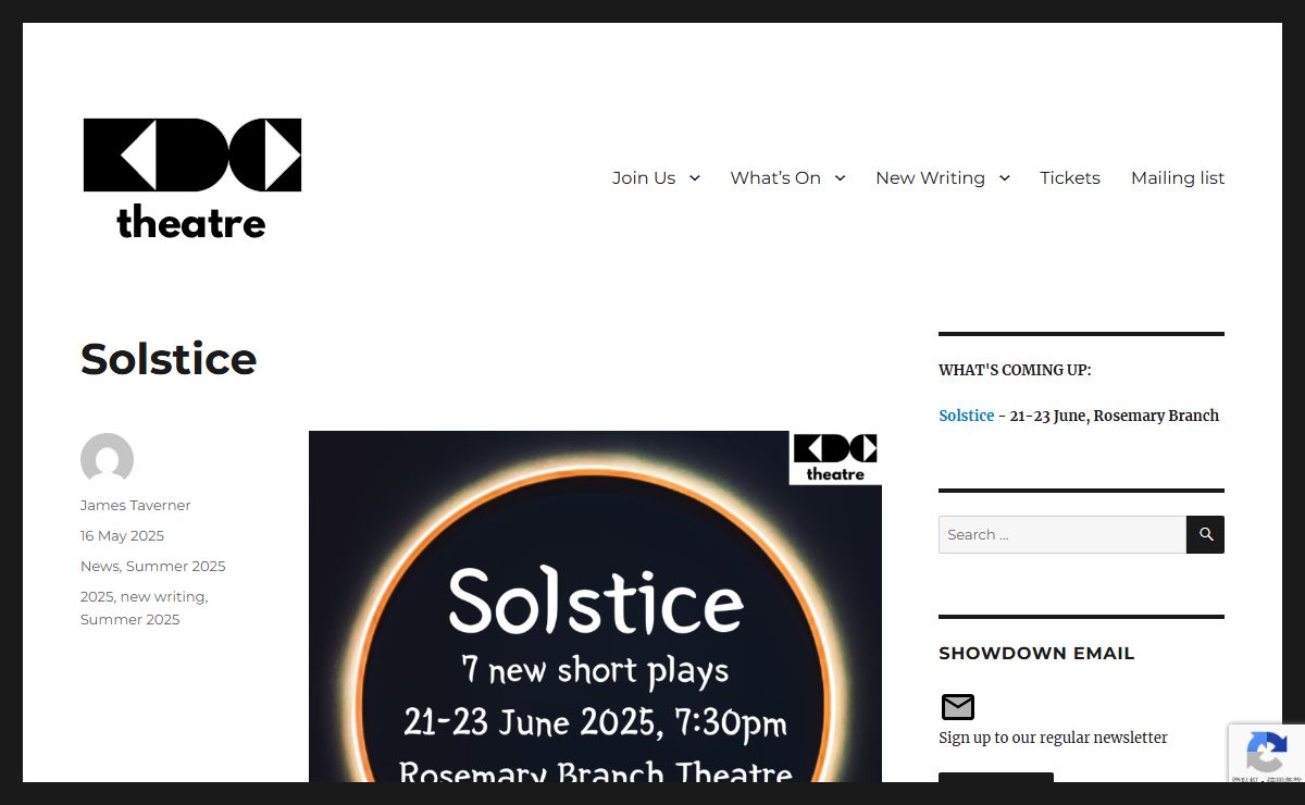 KDC Theatre - Central London based amateur theatre group – Maker of theatre: creating, experimenting, learning, performing.