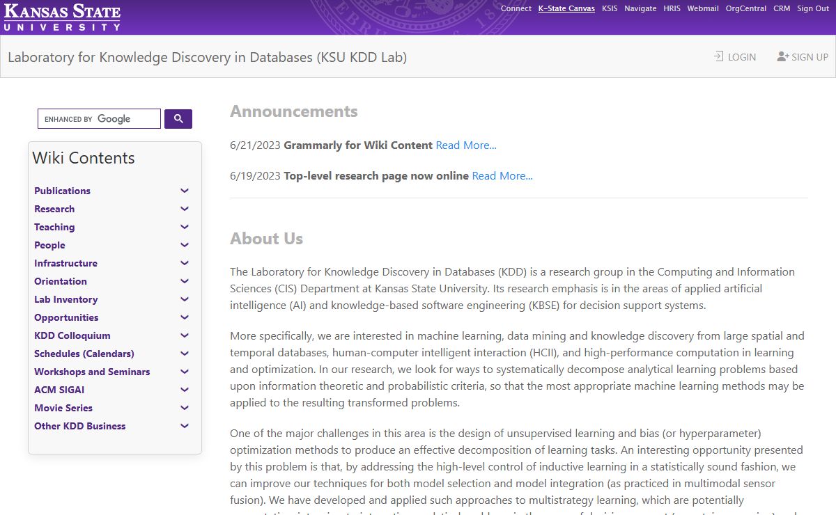 KSU KDD Wiki