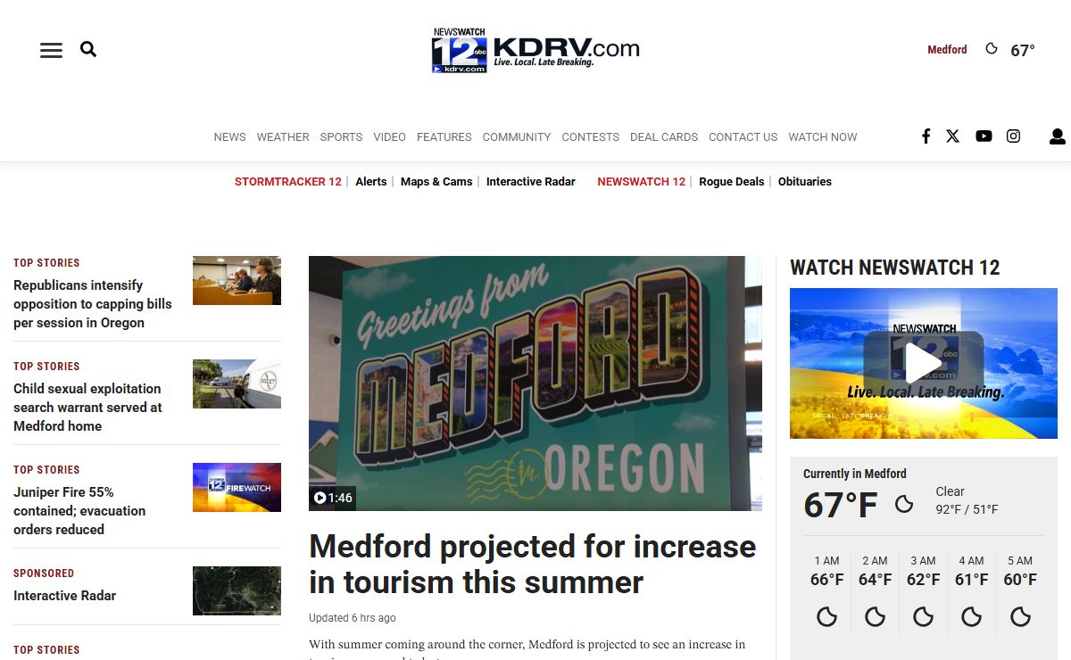KDRV NewsWatch 12 | Medford News, Weather, Sports