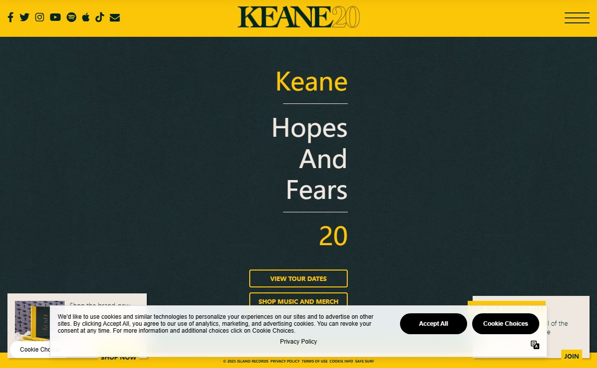 KEANE | OFFICIAL WEBSITE