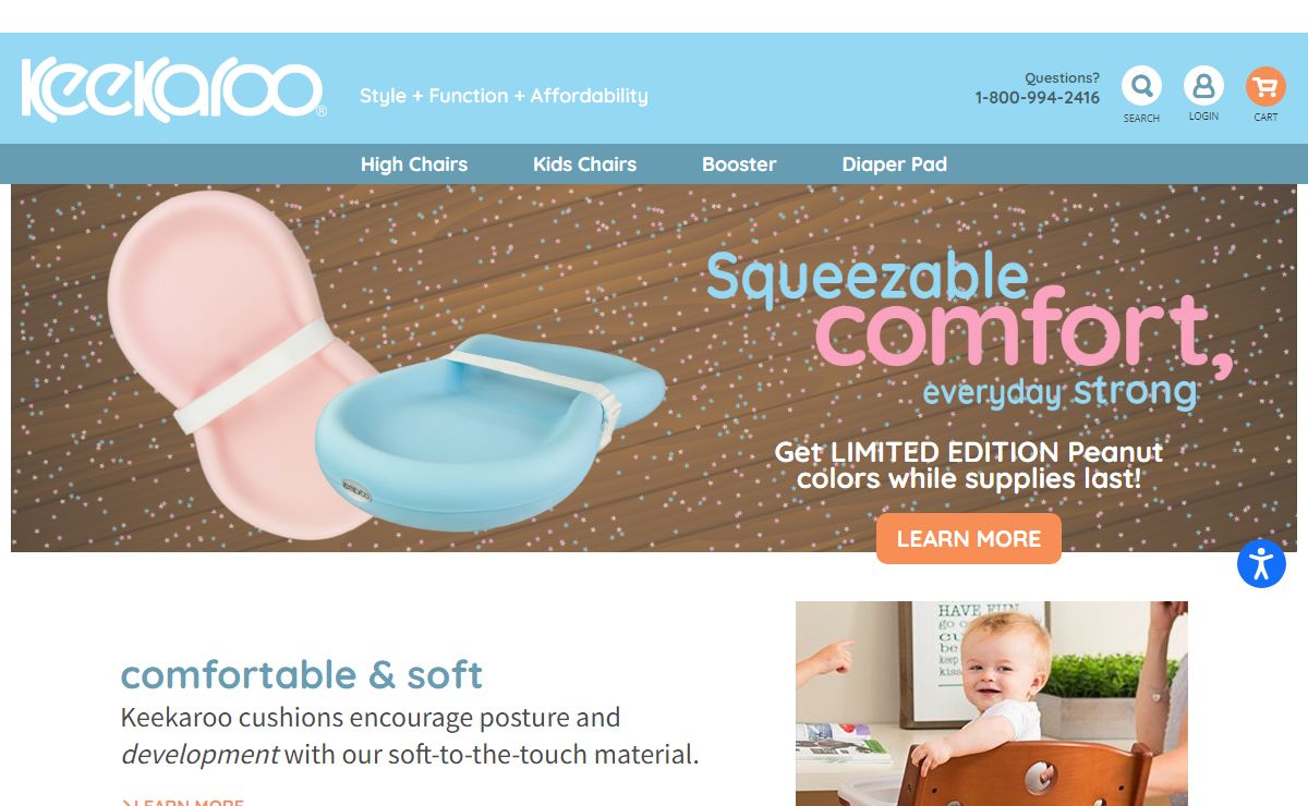Keekaroo Baby Products - Squeezable comfort, everyday soft - Diaper Pad - Infant Sleeper - High Chair - Booster