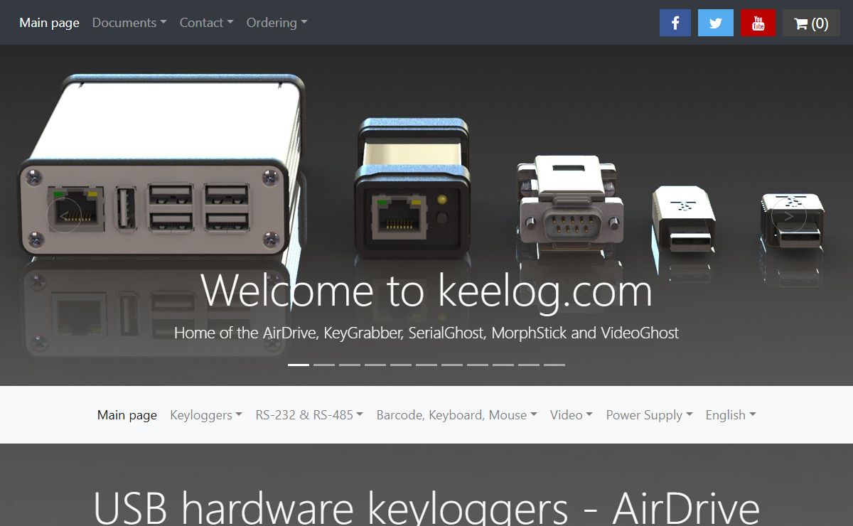 Hardware Keylogger - AirDrive & KeyGrabber Keylogger - C64 PSU Power Supply