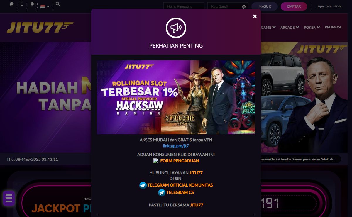 [ JITU77 ] Temukan Situs Slot Gacor Hari Ini di Jitu77 dengan Slot Pragmatic Play Terpercaya dan Terbaik