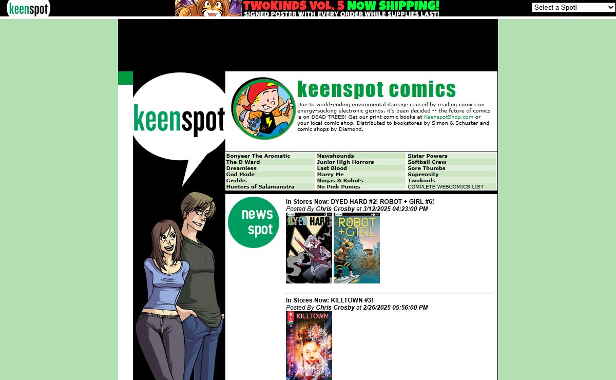 Keenspot: The Spot For Comics