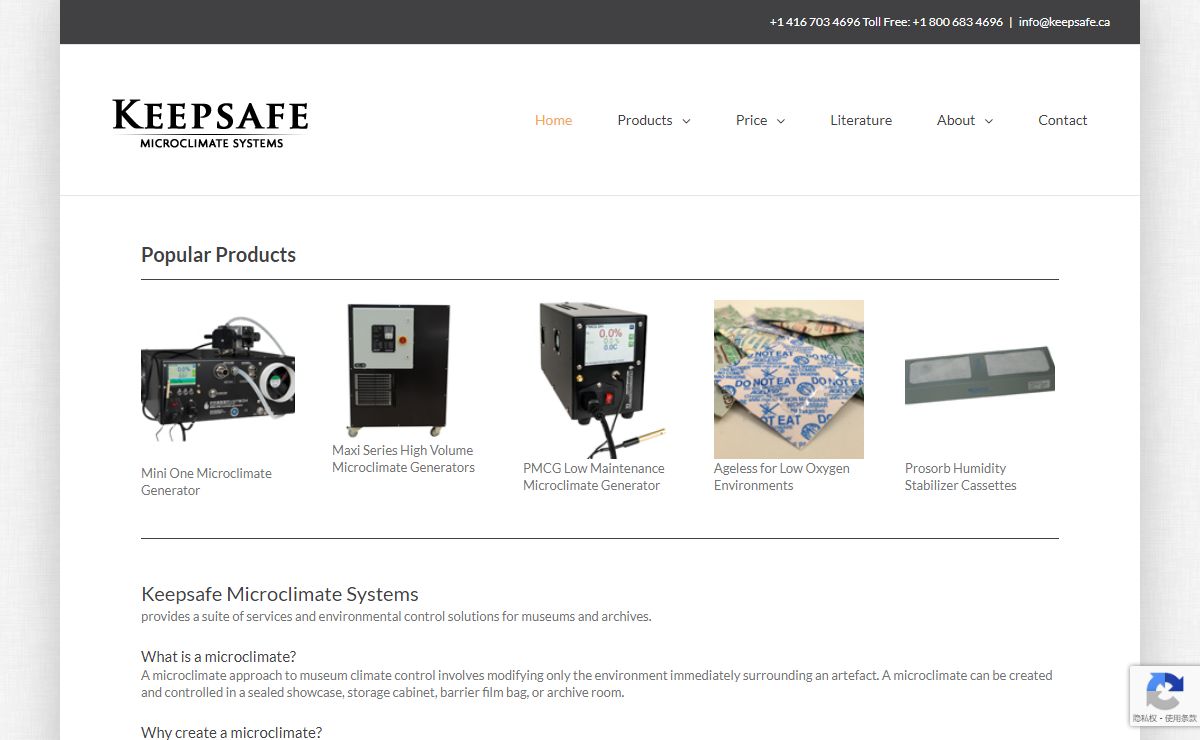 Keepsafe – Microclimate Systems